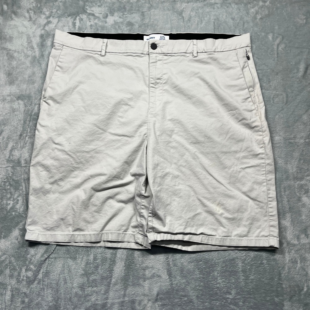Old Navy Ultimate Tech‎ Slim Shorts Mens 42 Gray Built-In Flex Chino